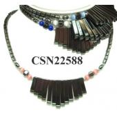Hematite Beads Choker Chunky bib Statement Necklace women Fashion Jewelry